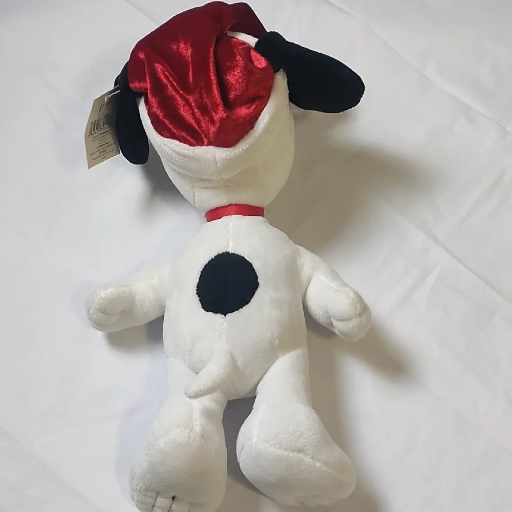 Festive White and‎ Red Plush Dog Toy